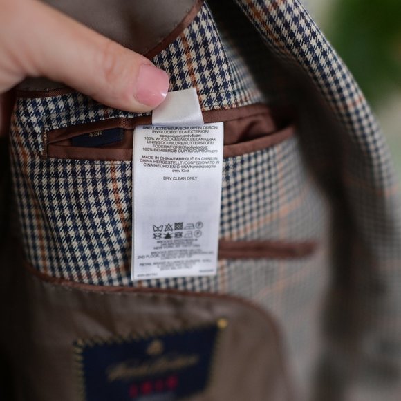 BROOKS BROTHERS 1818 Madison Full Canvas 2-Button Fall Color Plaid Blazer Sz 42R - Picture 13 of 16